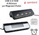Gembird USB-Hub 4 Anschlüsse USB 2.0 mit Anschluss an einen Computer USB-A