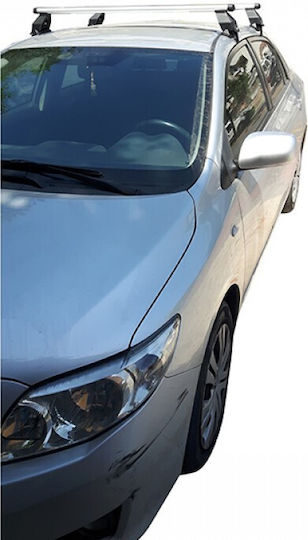 Menabo Autodachträger Aluminium für Toyota Corolla 4D 2000-2013 mit Dachträgerfüßen Silber