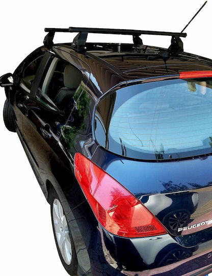 Menabo Таванни Стелки За Автомобил Стоманени За Peugeot 308 2007-2014 Комплект С Крака Сребристи МП.PEUGEOT308.05
