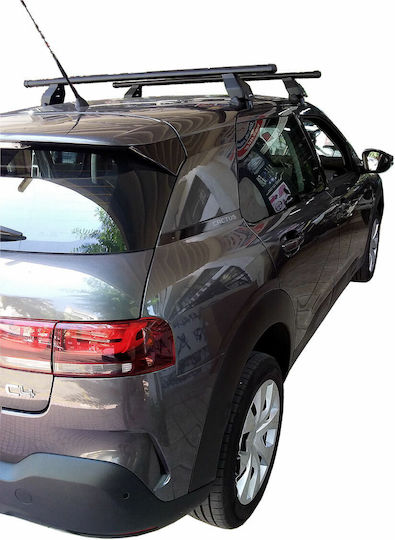 Menabo Μπάρες Οροφής Ατσάλινες για Citroen C4 Cactus (Σετ με πόδια) Ασημί
