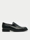 Ανατομικά Γυναικεία Slip-On Δερμάτινα Μαύρα