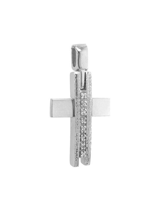 Xryseio Women's White Gold Cross 14K