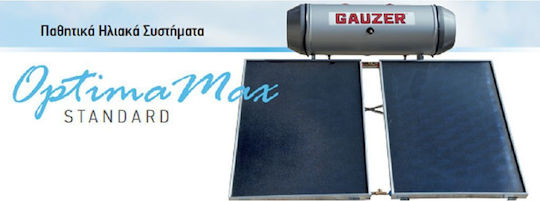Gauzer Optima Max Standard Слънчев бойлер 200лт Стомана Двойно действие Топлова помпа 4кв.м. Керамична плочка Изборен
