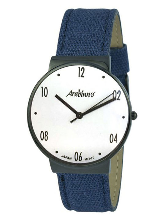 Arabians Men's Watch 40mm Battery with Blue Lea...
