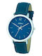 Arabians Men's Watch 43mm Battery with Blue Leather Strap