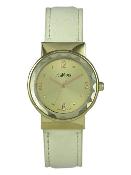 Arabians Men's Watch 33mm Battery with Beige Leather Strap