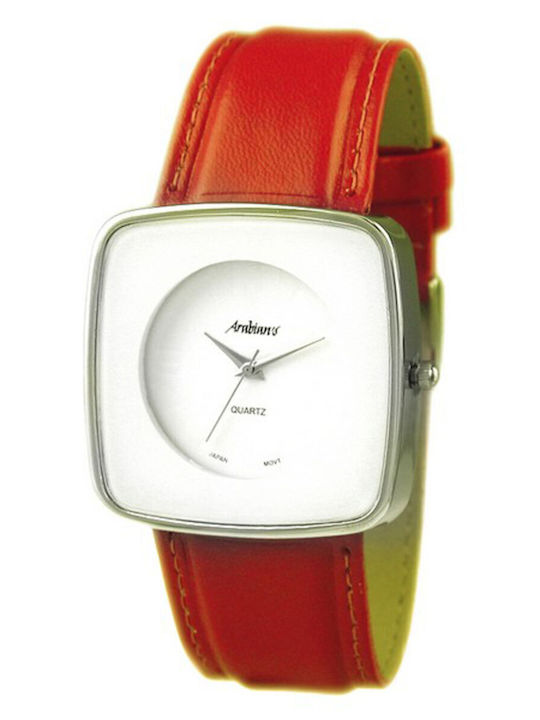 Arabians Men's Watch 38mm Battery with Red Leat...