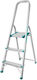 Total Leiter Aluminium mit 3 Stufen 260cm