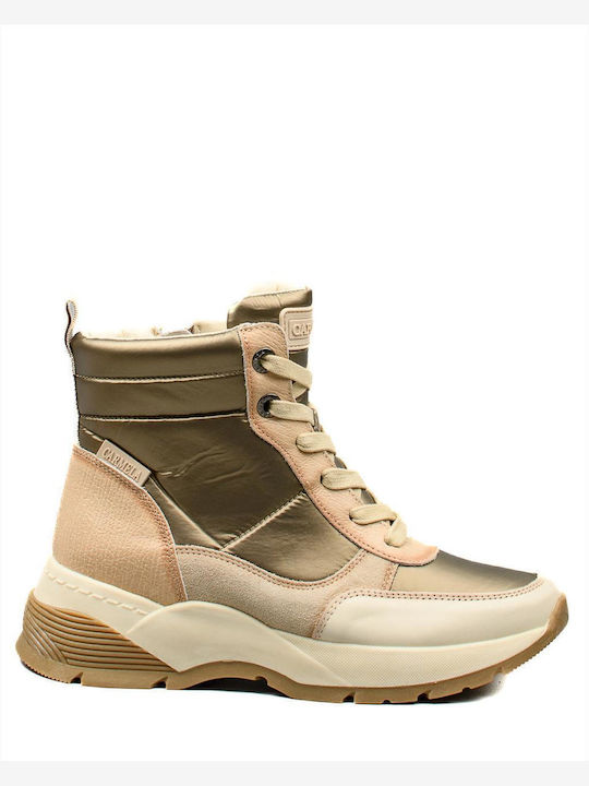 Carmela Footwear Damen Knöchelstiefel Beige