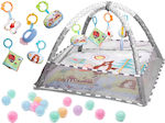 ikonka Activity Playmat Gray for 0+ months (LxWxH) 76x76x76cm