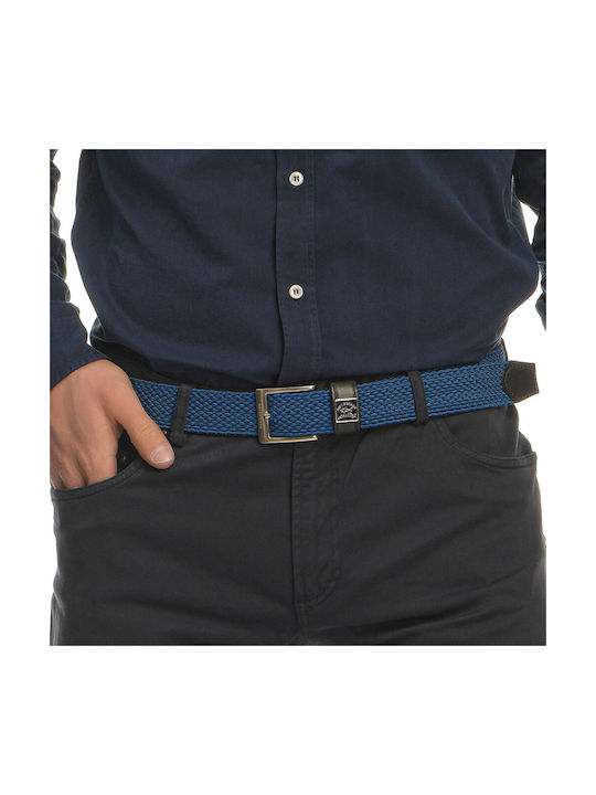 Paul & Shark Men's Knitted Elastic Belt Blue