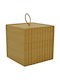 Ankor Hölzernes Aufbewahrungsbox mit Deckel Beige 9x8x9cm 1Stück