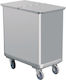 Ventus Πλαστικός Κάδος Απορριμμάτων 120lt Inox