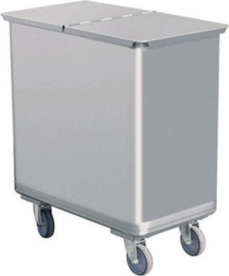 Ventus Πλαστικός Κάδος Απορριμμάτων 120lt Inox