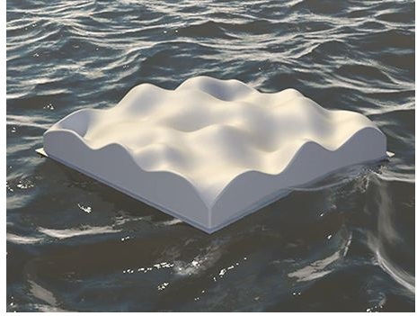 Alphacoustic Oceanos Set Schallabsorbierender (6Stück) im Design Welle 60cm x 60cm x 110mm in Gray Farbe