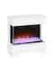 HomCom Wall Mounted Electric Fireplace 2000W 61x28cm White
