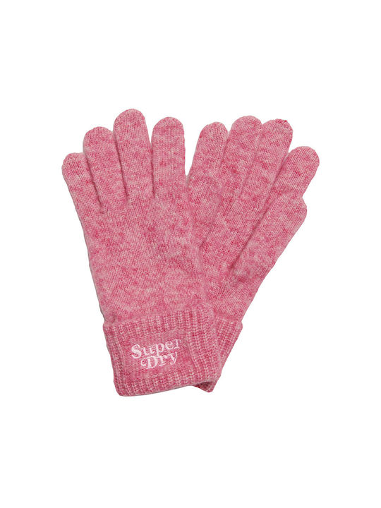 Superdry Ροζ Γυναικεία Πλεκτά Γάντια