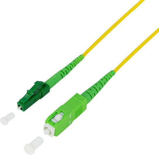 LogiLink Καλώδιο Οπτικής Ίνας SC/APC-LC/APC 20m Κίτρινο