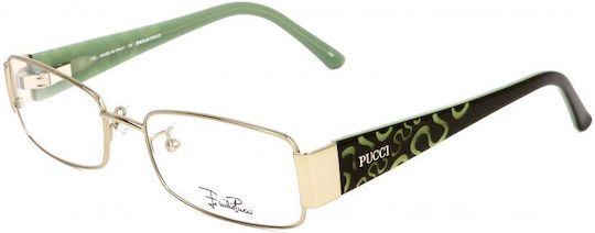 Emilio Pucci Γυναικείος Μεταλλικός Σκελετός Γυαλιών Χρυσός EP2135 320
