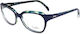 Women's Acetate Prescription Eyeglass Frames Blue EP2668 400