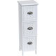 Eurocasa Cabinet de coloană pentru baie Etaj M25xL25xH77cm Alb