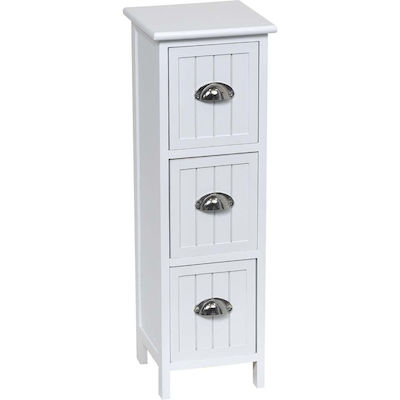 Eurocasa Cabinet de coloană pentru baie Etaj M25xL25xH77cm Alb