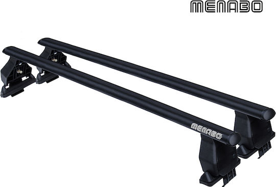 Menabo Bare de Acoperiș Metal pentru Toyota Corolla Verso Kia Rio Skoda Fabia Hyundai Magazin online SsangYong Tivoli (Set cu picioare) Negre