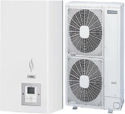 Hitachi Yutaki S Αντλία Θερμότητας 16kW Τριφασική 60°C Split