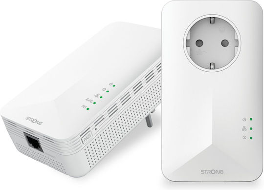 Strong Powerline Wi-Fi 1000 kit Dual Kit Wi‑Fi 5 with Passthrough Socket and Gigabit Ethernet Port