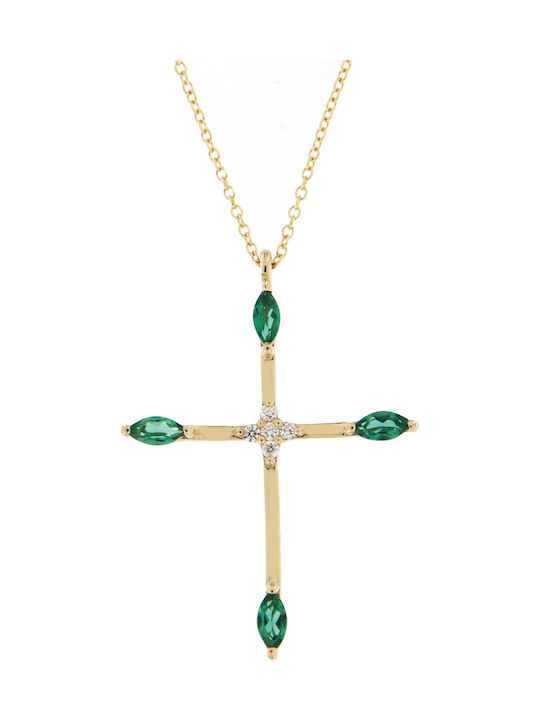 Metrongold Damen Gold Kreuz 18K