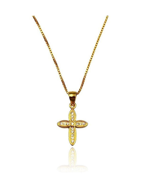 Gold Plated Cross with Chain