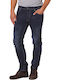 Men's Elastic Jeans Pants with Regular Fit Dk Blue Denim