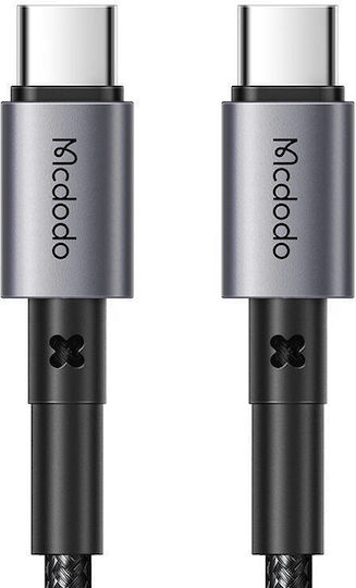 Mcdodo Плетен USB 3.0 Кабел USB-C Мъжки - USB-C 65W Захранване (PD) Черен 1м CA-3130