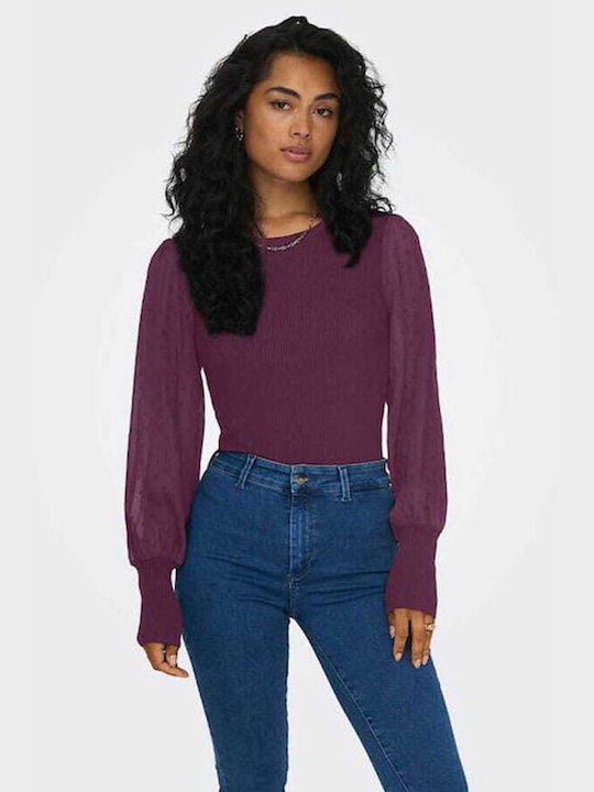 Only Only Women's Long Sleeve Pullover Lila