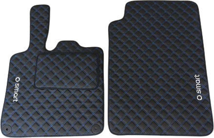 3Lines Front Mats 2pcs Smart 451 Black / Blue