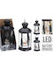 Koopman Christmas Black Battery Lantern 43x21.5cm