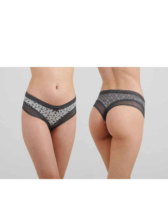 Women's Slip 2Pack with Lace Black and white.