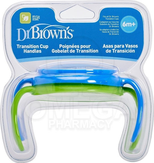 Dr. Brown's Plastic Baby Sippy Cup Handles for 6+ months 2pcs Multicolour