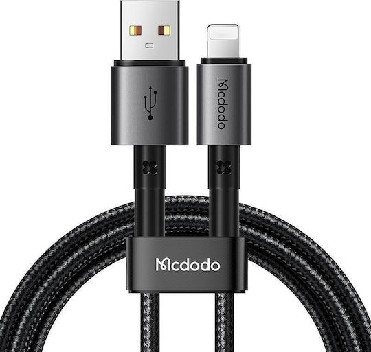 Mcdodo Braided USB-A to Lightning Cable 12W Μαύρο 1.2m (CA-3580)