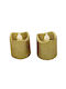 Christmas Plastic Gold Battery Candle 4x4cm 2pcs