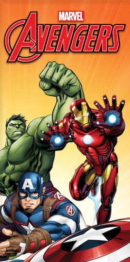 BrandMac Prosoape de plajă pentru copii Portocaliu Avengers 140x70cm