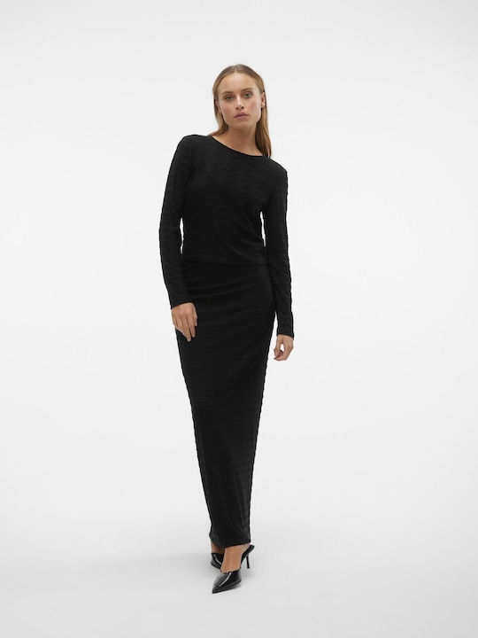 Vero Moda Damen Bluse Langärmelig Black