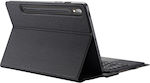 Dux Ducis Flip Cover Piele artificială cu Tastatură Engleză SUA Negru (Galaxy Tab S9) 034497