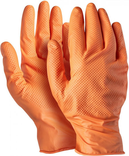 Active Gear Mănuși de Lucru de unica folosinta Portocaliu Nitril 50buc