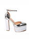 Malesa Pumps mit Riemchen Silber