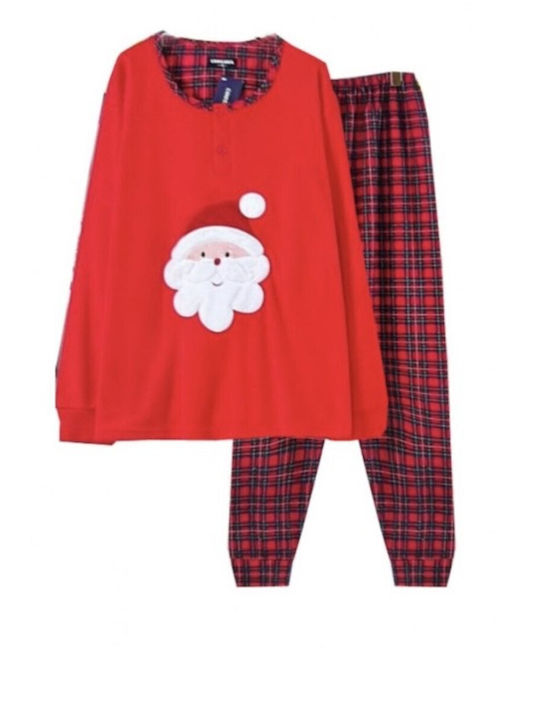 Tres Chic Winter Damen Pyjama-Set Red