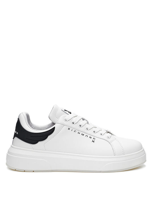 John Richmond Bărbați Sneakers White / Black 20007 / Whiteblack