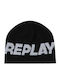 Replay Beanie Unisex Beanie Knitted in Black color