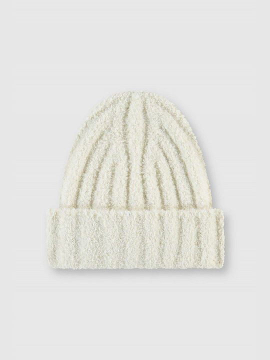 Rino&Pelle Beanie Unisex Σκούφος Πλεκτός σε Λευκό χρώμα