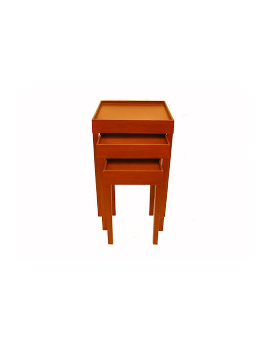 Rectangular Side Table Brown